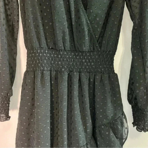 Michael Kors Glitter Polka-Dot Wrap Dress - Picture 3 of 16